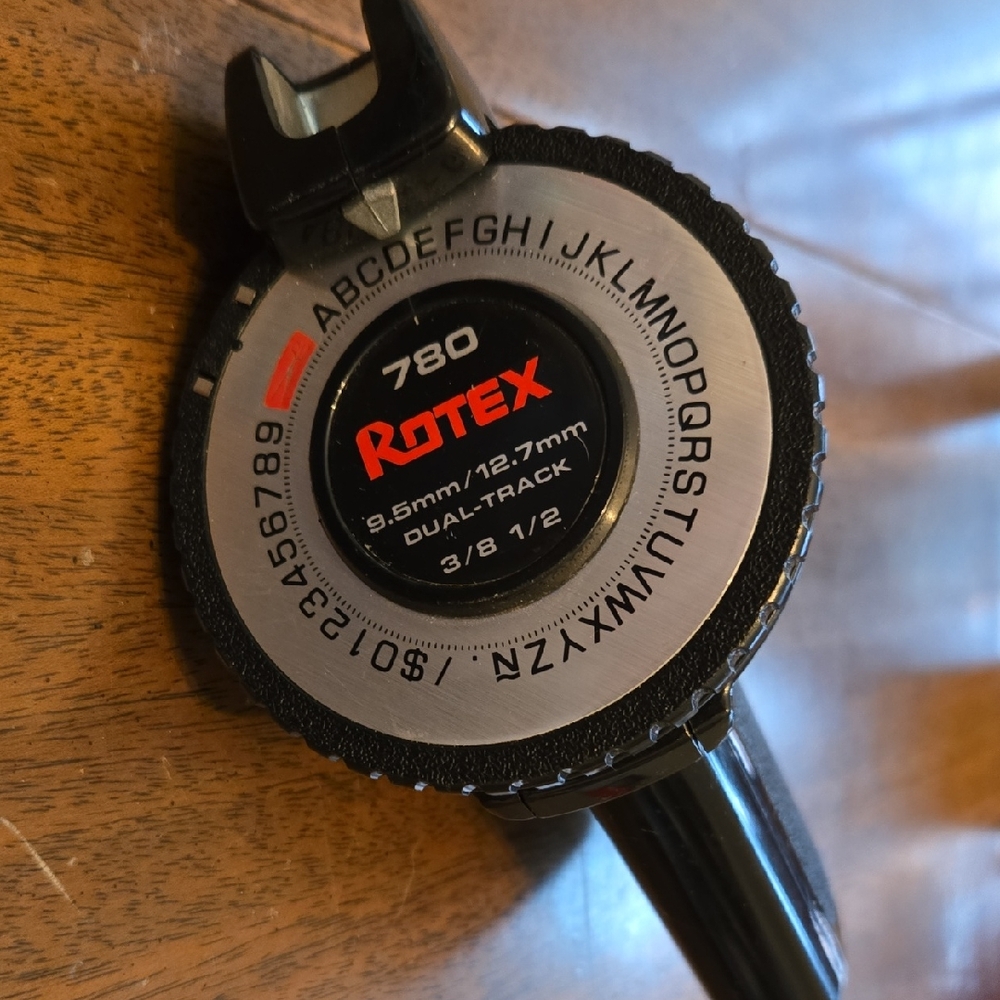 Vintage Rotex 780 Black And Silver Label Maker Punch Press EUC